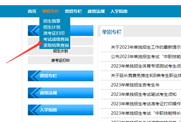 湖南高速铁路职业技术学院2023年单招成绩录取查询
