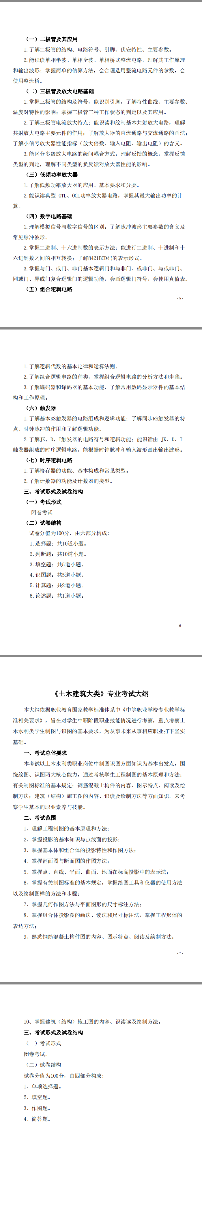 湖南国防工业职业技术学院2023年职业技能测试考试大纲