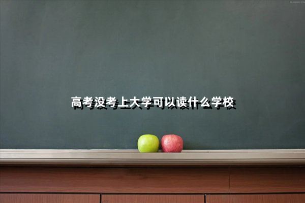 高考没考上大学可以读什么学校