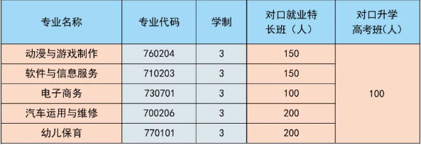 郴州市科龙职业技术学校2024年招生计划
