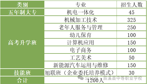 辰溪县中等职业学校2024年招生简章