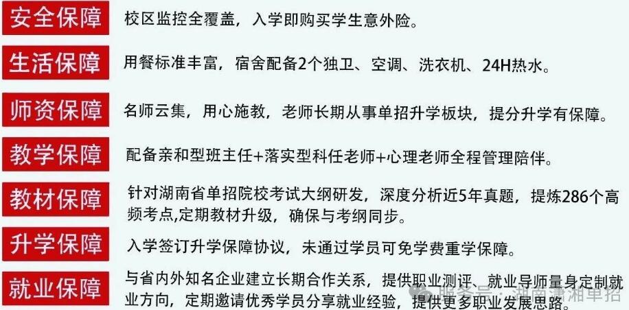 湖南潇湘单招复读集训2026招生简章