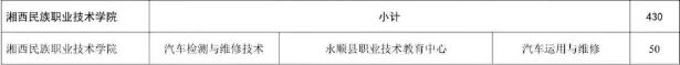 湘西民族职业技术学院2025年三二分段制招生计划